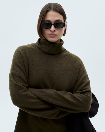 Mango Short Knitted Turtleneck Dress