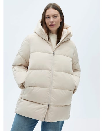 Mango Quilted Anorak Puffer with Hood