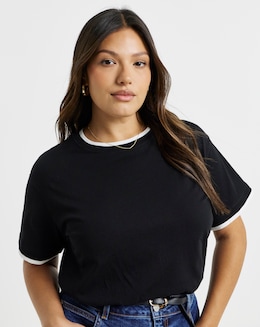 Black &amp; White Double Layer T-Shirt
