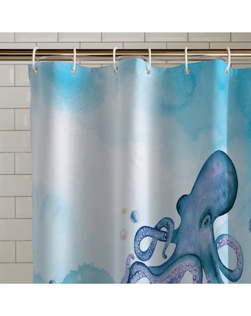 Catherine Lansfield Octopus Shower Curtain