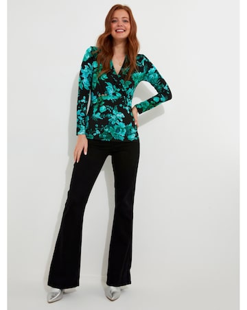 Joe Browns Hallie Jersey Print Wrap Top