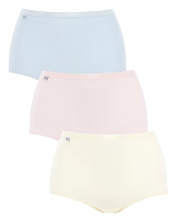 Sloggi 6Pack Cotton Basic Maxi Knickers Brights or Pastels