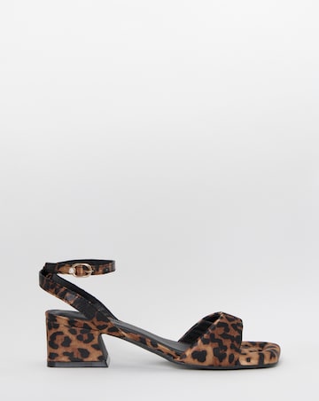 Amber Barely There Low Block Heel Sandals - Wide Fit (E)