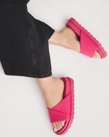 Lulu Soft Twist Slider Mule Sandals - Wide Fit (E)