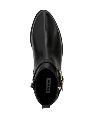 Dune Pepi Leather Buckle Ankle Boots Standard Fit