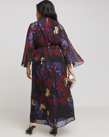 Joanna Hope Printed Maxi Dress With Gold Foil