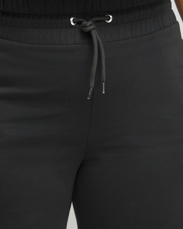 Black Cropped Wide Leg Joggers