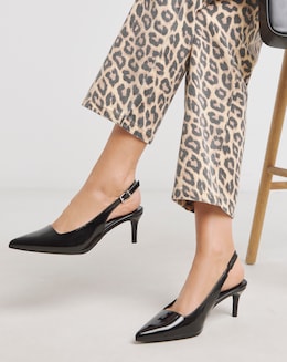 Simply Be Aspen Pointed Toe Slingback Shoes - Wide Fit (E)