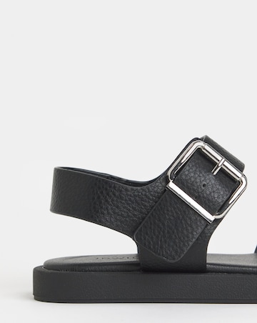 Heidi Two Part Buckle Comfort Sandals - Wide Fit (E)