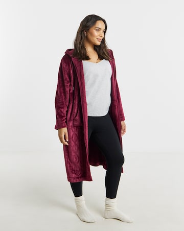 Pretty Secrets Zip Fleece Dressing Gown