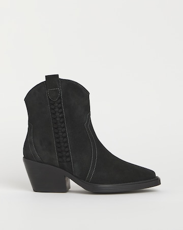 Lagoona Braided Suede Western Boots Extra Wide EEE Fit