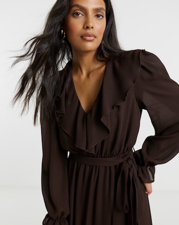 Flounce London Chiffon Midaxi Dress