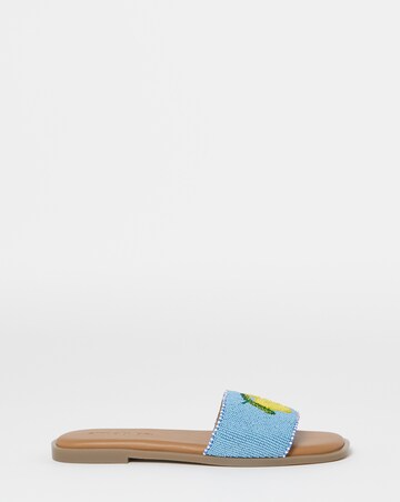 Icon Beaded Fruit Mule Sandals - Wide Fit (E)