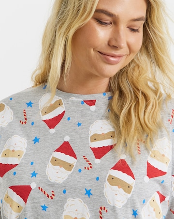 Simply Be Value Christmas Santa Print Legging Pyjama Set