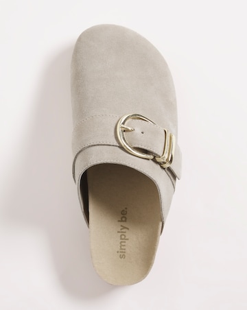 Lola Suede Closed Toe Footbed Shoes Wide Fit