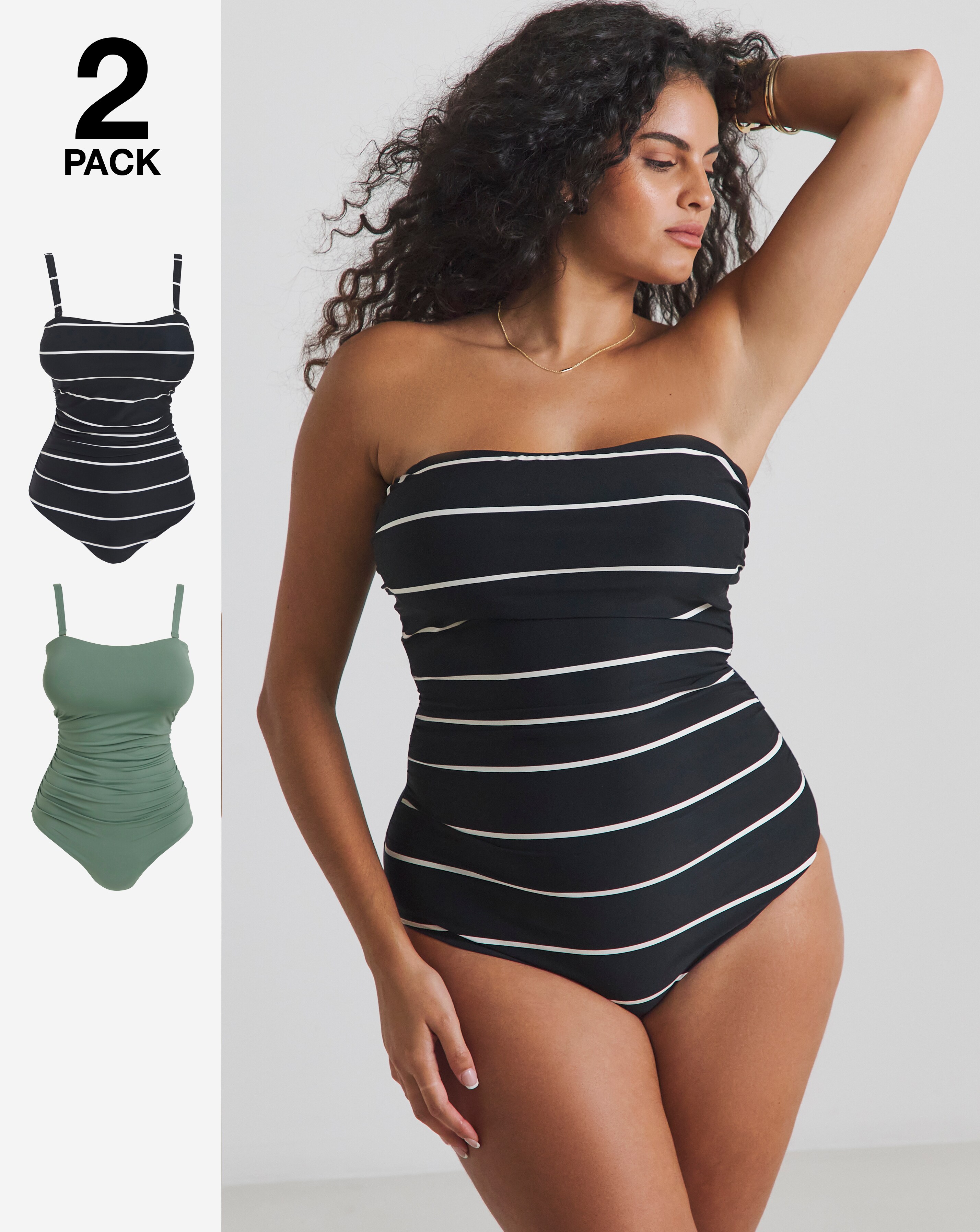 MAGISCULPT 2 Pack Bandeau 360 Degree Shaping Swimsuits