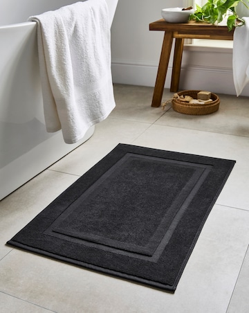 Egyptian Cotton Bath Mat - Black