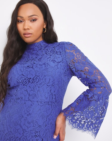 Joanna Hope Cobalt Lace Midi Dress