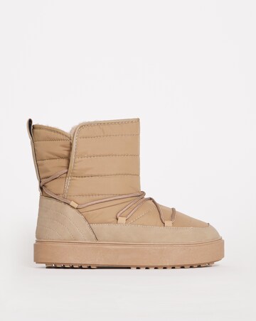 Malia Lace Up Flatform Snow Boots Wide Fit