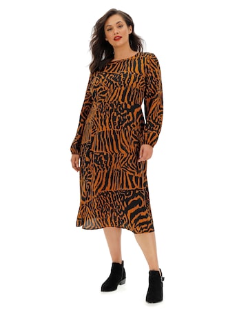 Glamorous Animal Print Midi Dress