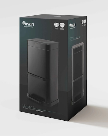 Swan 70L Dual Recycling Sensor Bin