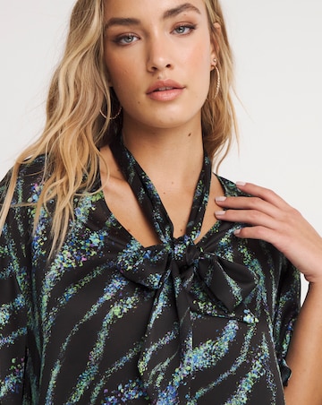 Joanna Hope Tie Neck Blouse