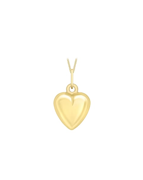 9ct Yellow Gold Heart Pendant On Chain