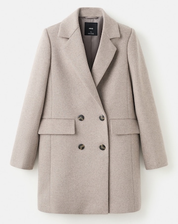 Mango Wool Mix Double Breasted Coat