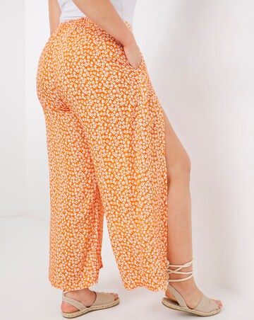 Printed Side Split Trouser