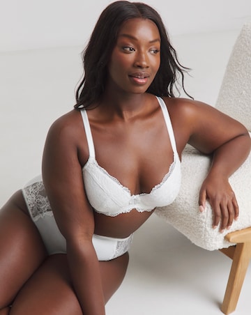 Pretty Secrets (2 Pack) Ella Lace Padded Plunge Wired Bras (B-K) Navy/White