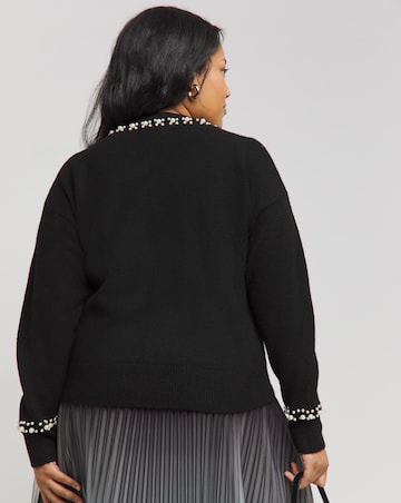 Joanna Hope Pearl Trim Knit Jumper