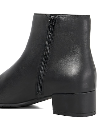 Dune Pippie Low Heel Leather Boots Standard Fit