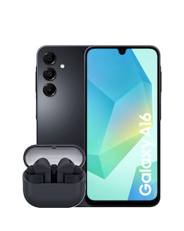 Samsung Galaxy A16 4G 128GB - Blue Black and Buds3 FE - Black Bundle