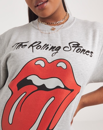 Grey Marl The Rolling Stones License Regular Fit Sweatshirt