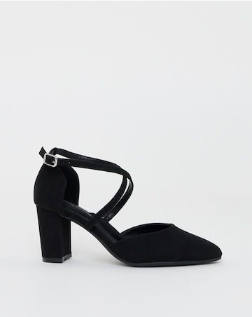Quinn Two Part Heels With Crossover Straps - Wide Fit (E)