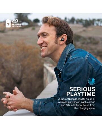 JLab JBuds ANC True Wireless Earbuds - Black