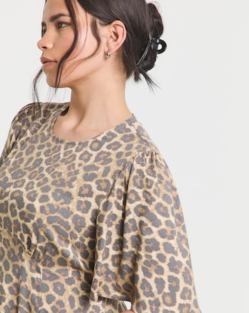 Leopard Print Midi Dress