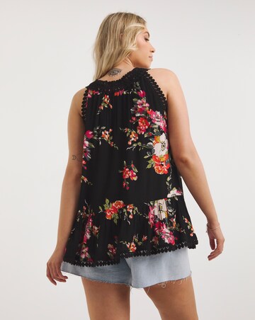 Joe Browns Contrast Crochet Floral Top