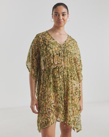 MAGISCULPT Embellished Print Kaftan