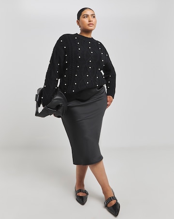 Black Pearl Cable Knit Jumper