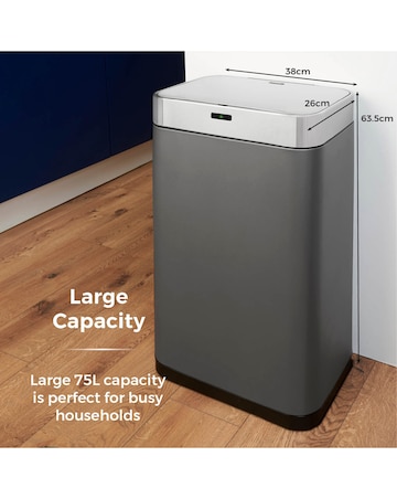 Tower 75L Sensor Bin Titanium