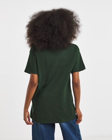 Green Christmas Sweet Embroidery T-Shirt