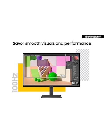 Samsung 27in ViewFinity S6 S60UD 100Hz QHD Ergonomic Monitor - Black