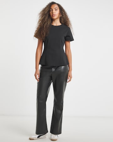 Black Cinched In Waist Top
