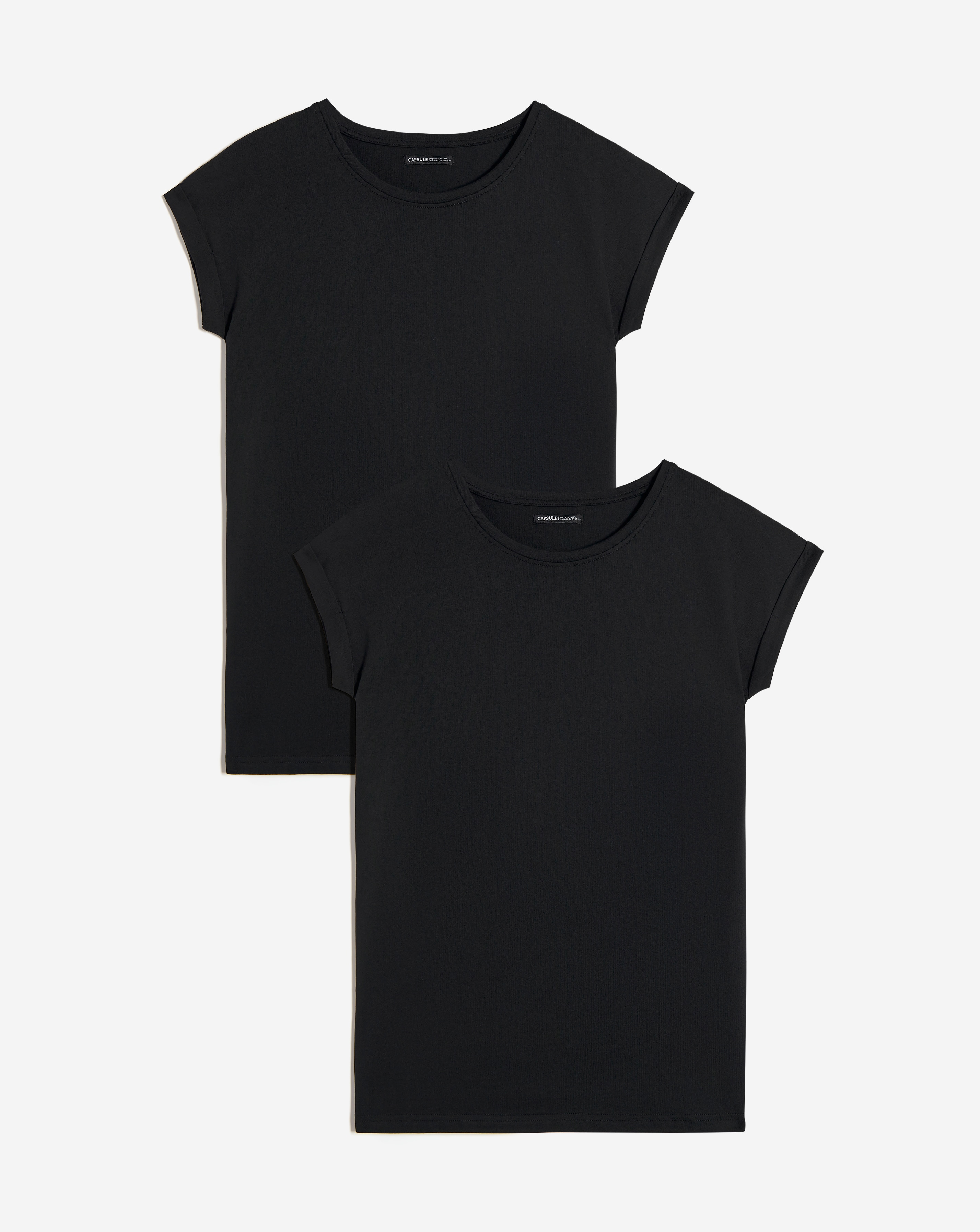 Simply Be 2 Pack Black/Black Boyfriend T-Shirts | Simply Be