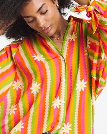 Twisted Wunder Striped Chiffon Shirt
