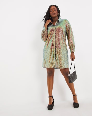 Lovedrobe Sequin Shirt Dress