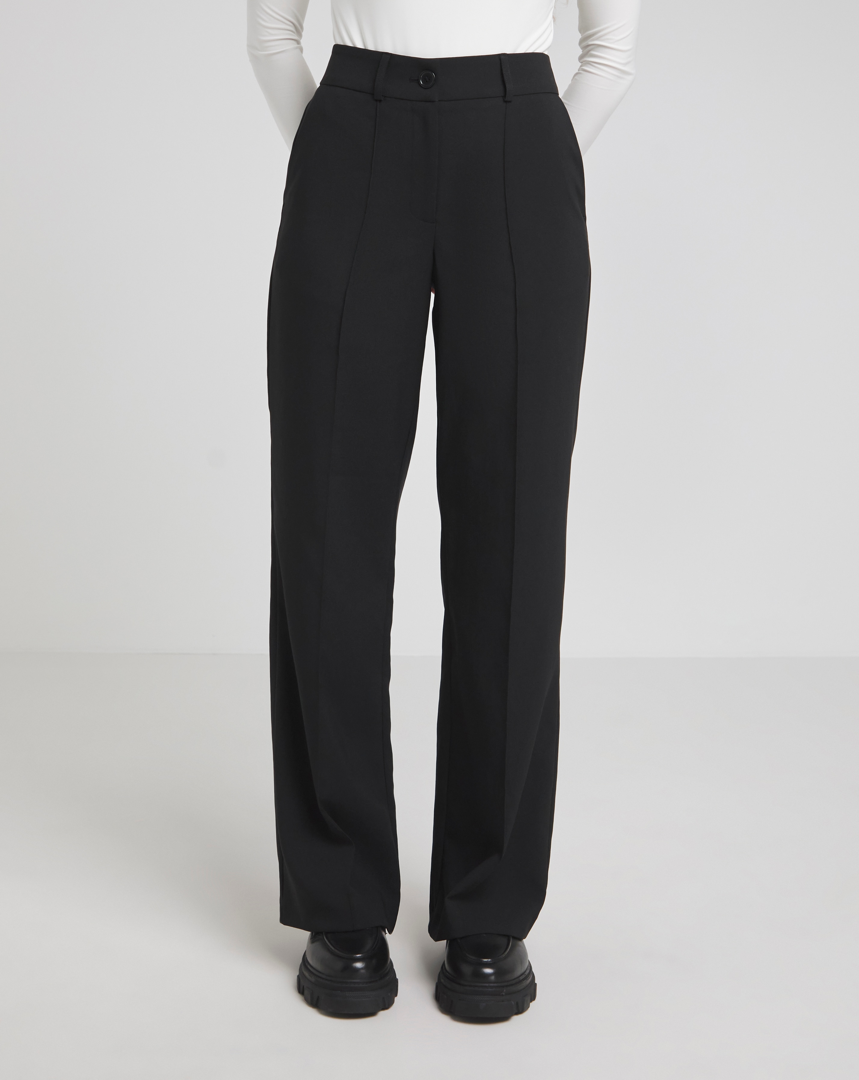 Wide Leg Tailored Workwear Trousers Long | Simply Be