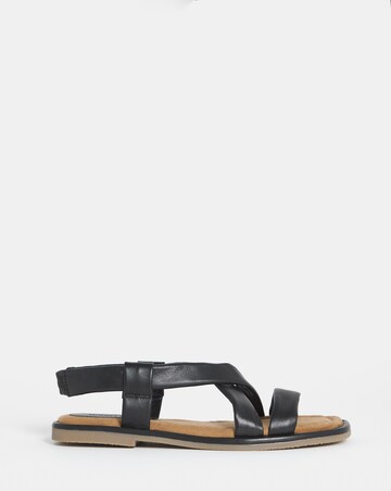 Violeta Tubular Leather Flat Sandals - Extra Wide Fit (EEE)