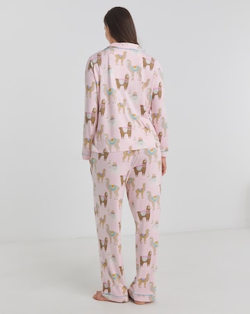 Chelsea Peers Jersey Alpaca Print Pyjama Set
